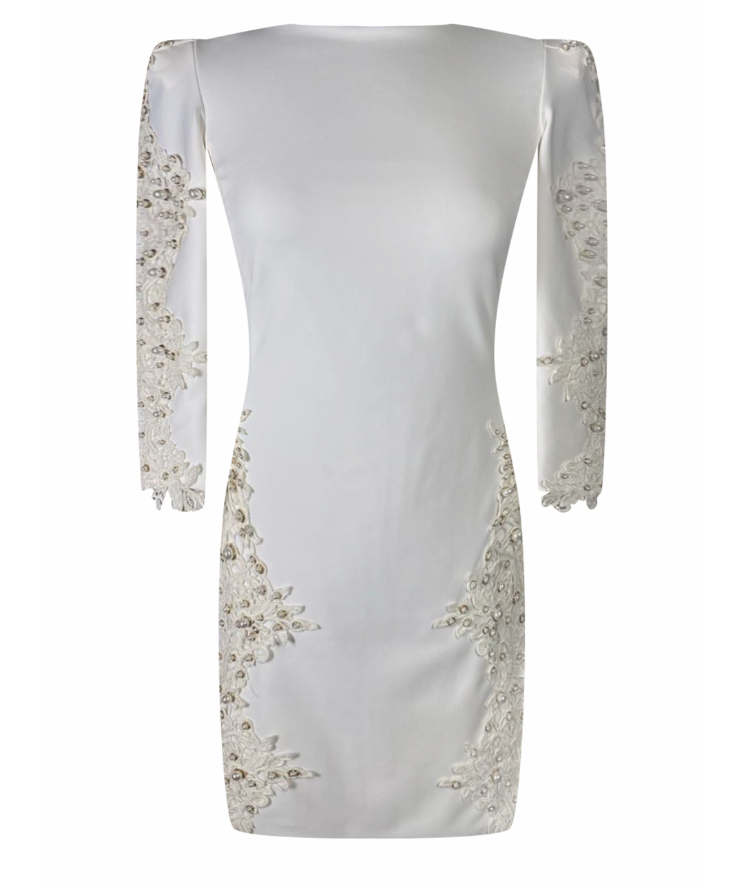 ELISABETTA FRANCHI Белое полиамидовое повседневное платье, фото 1