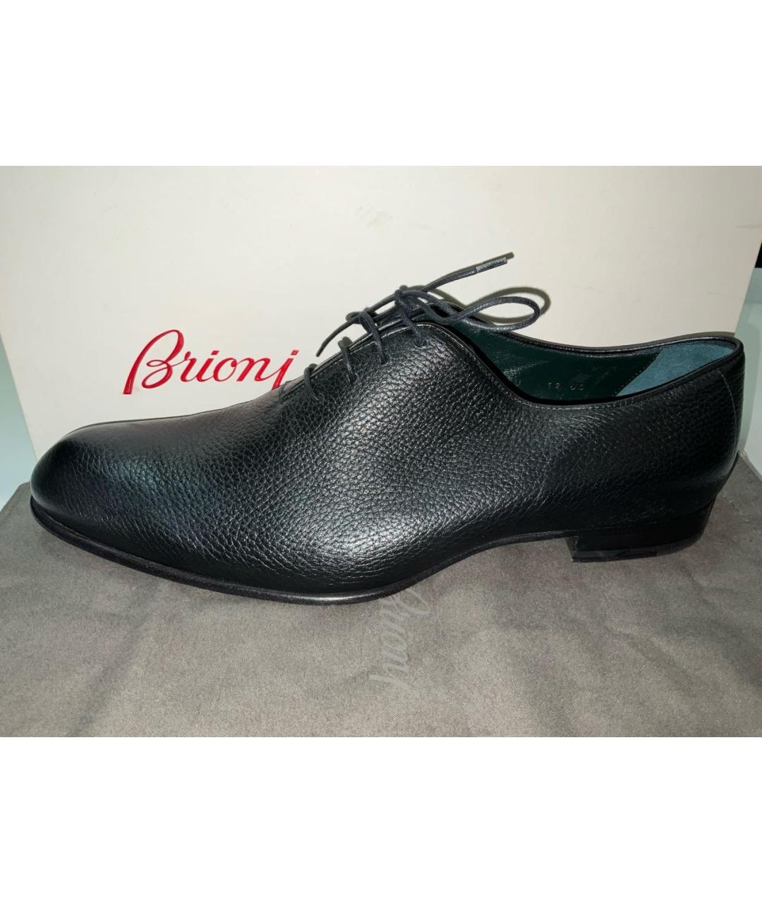 BRIONI Черные кожаные туфли, фото 7
