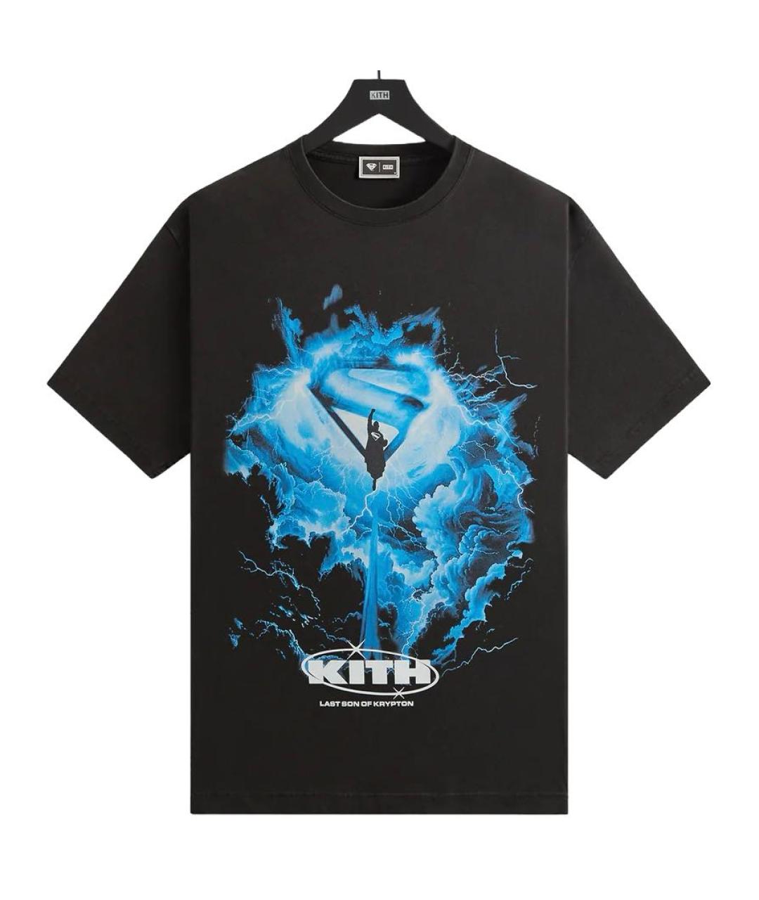 KITH Черная хлопковая футболка, фото 8