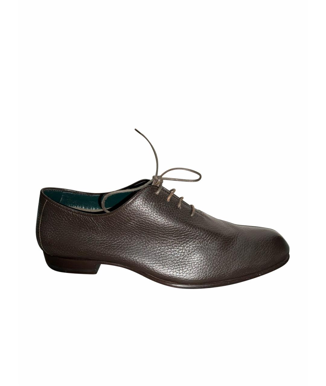 BRIONI Коричневые кожаные туфли, фото 1