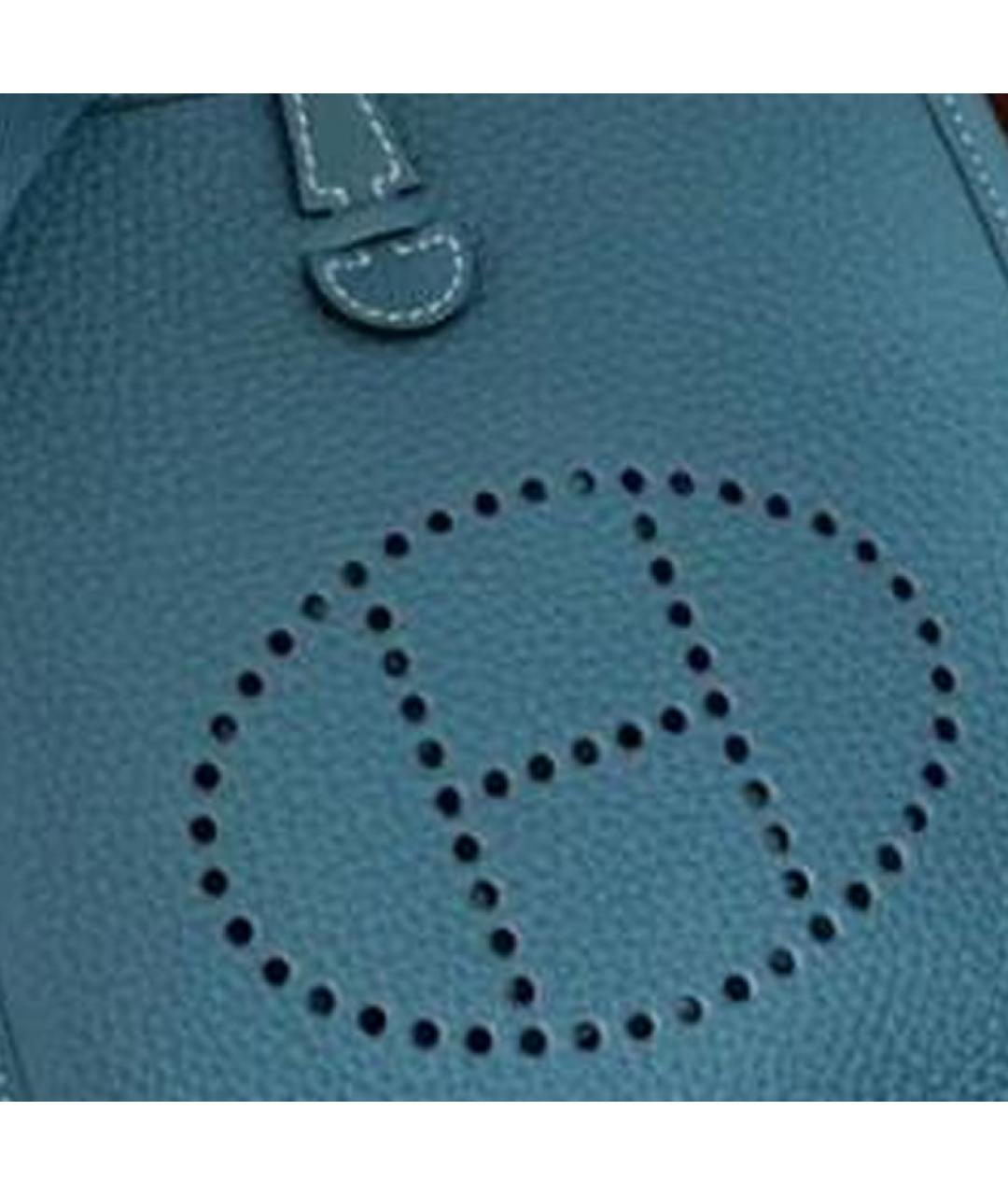 HERMES Бирюзовая кожаная сумка через плечо, фото 4