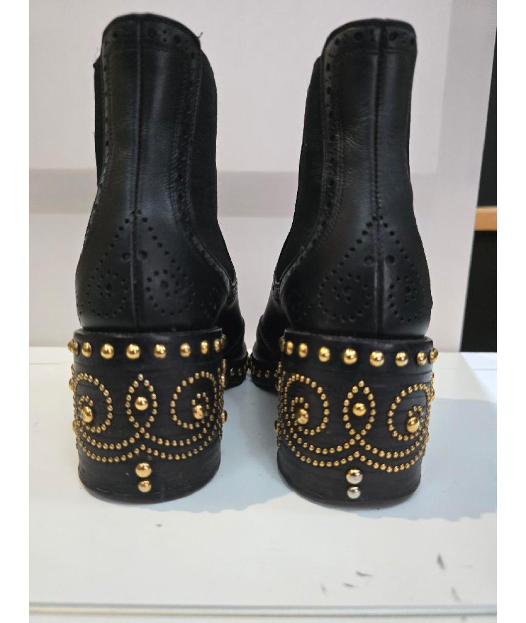MIU MIU Черные кожаные ботильоны, фото 4