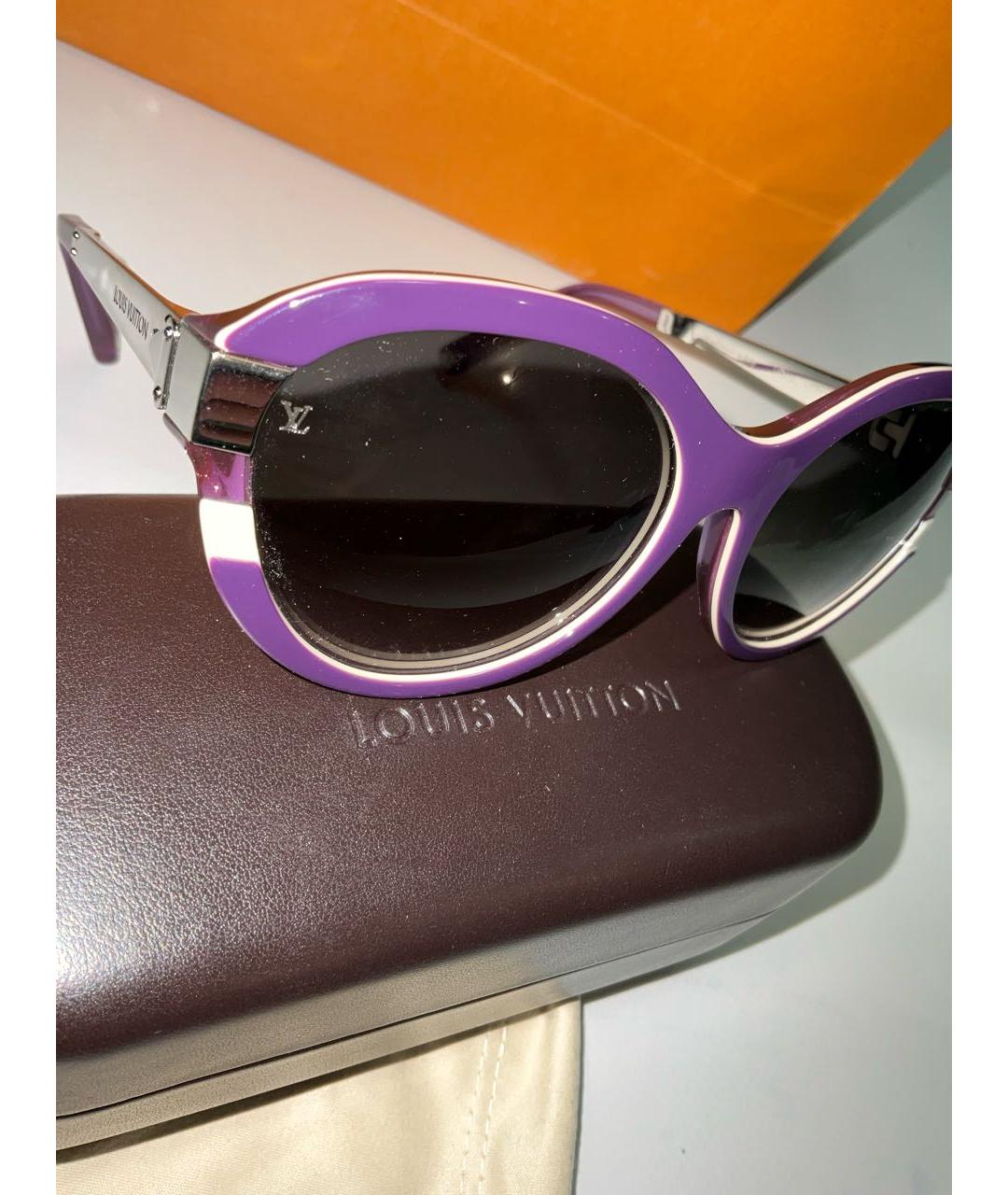 LOUIS VUITTON Фиолетовые солнцезащитные очки, фото 7