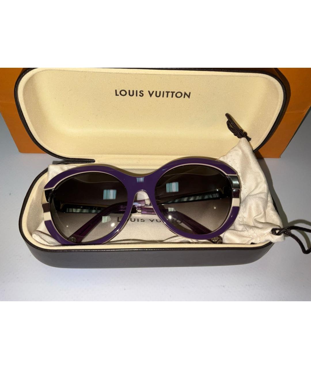 LOUIS VUITTON Фиолетовые солнцезащитные очки, фото 3