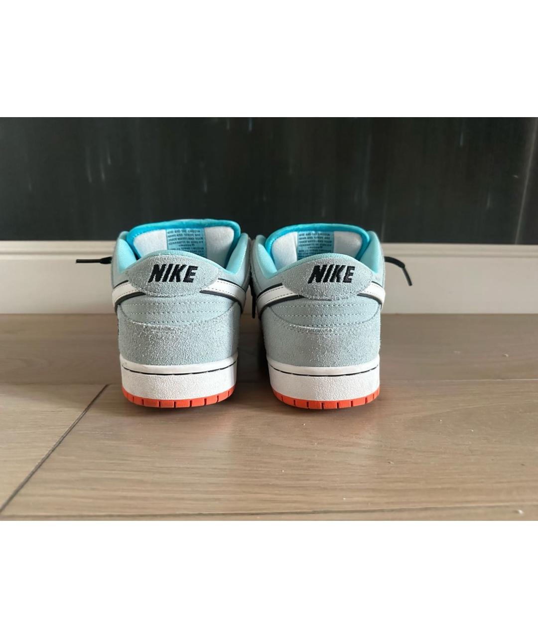 NIKE Голубые замшевые низкие кроссовки / кеды, фото 4