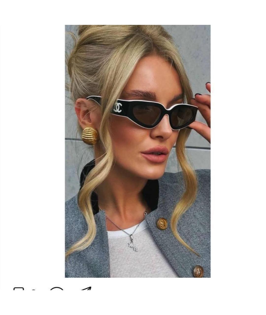 CHANEL Черные солнцезащитные очки, фото 4