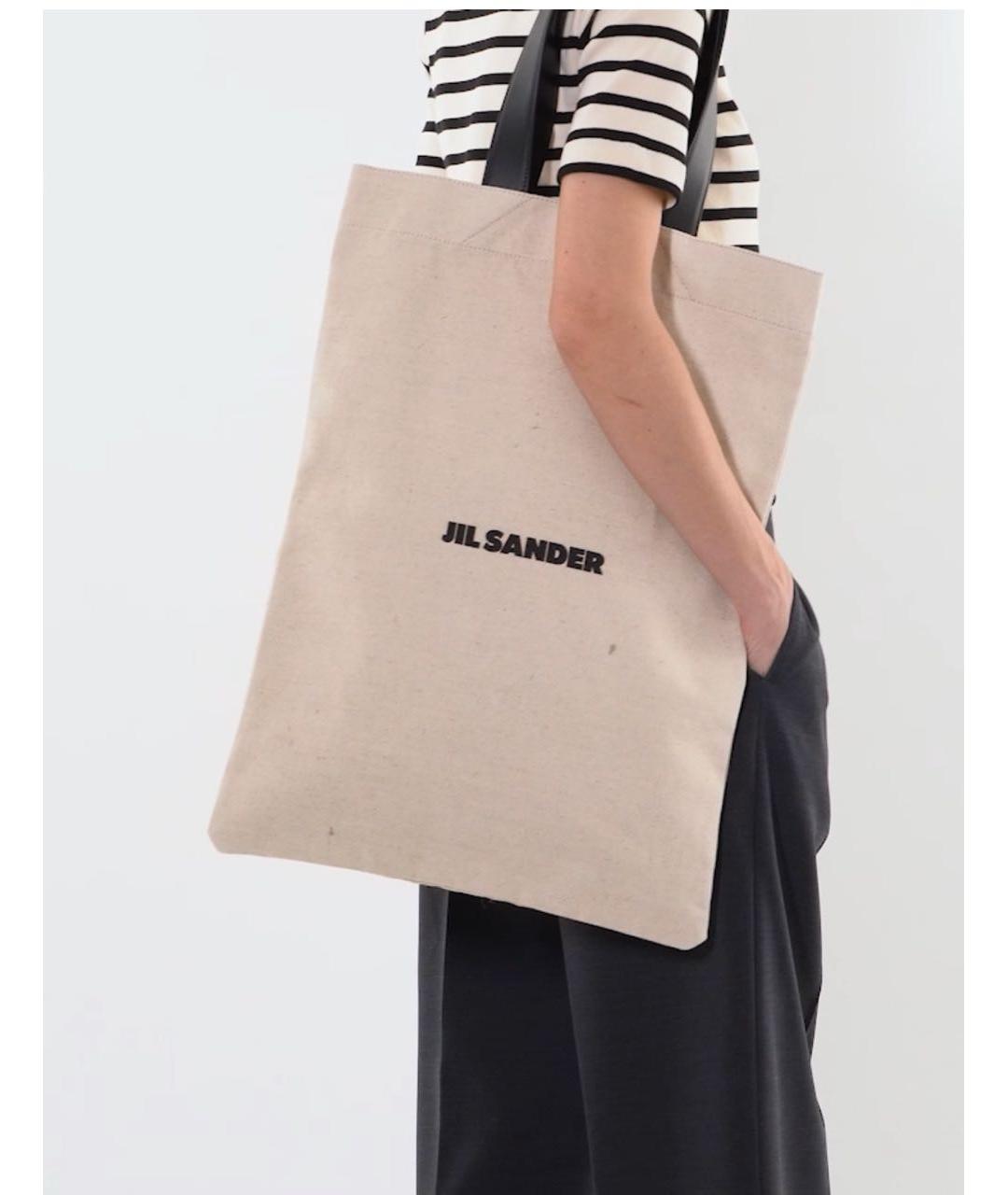 JIL SANDER Бежевая сумка тоут, фото 7