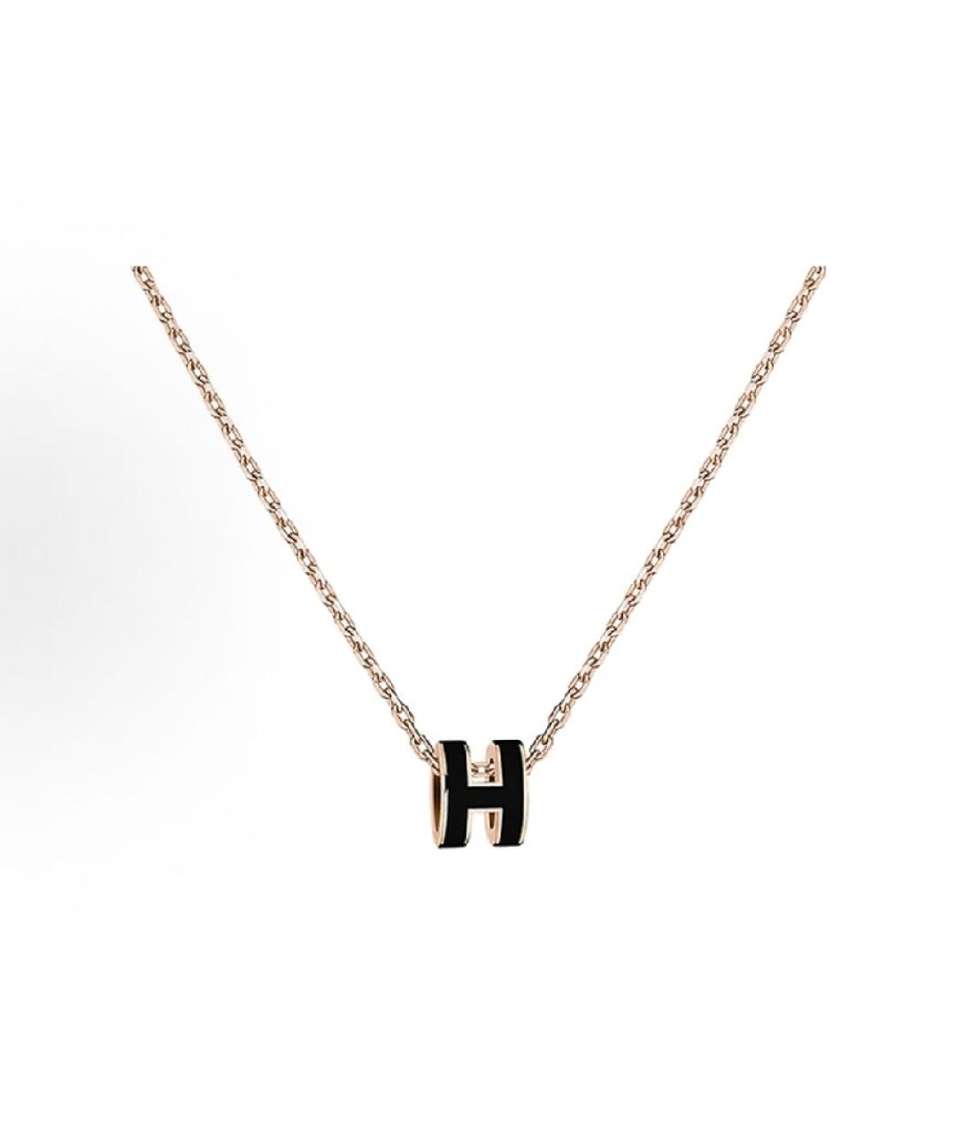 HERMES Черная металлическая подвеска, фото 4
