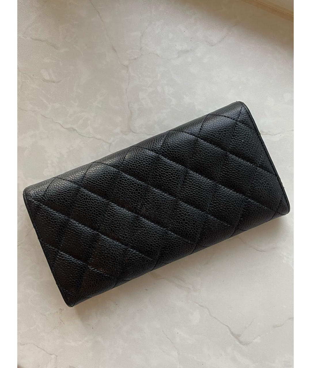 CHANEL Черный кожаный кошелек, фото 2