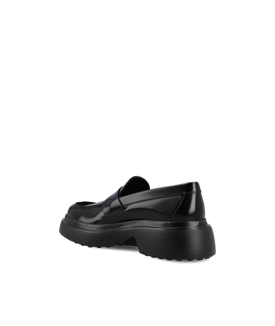 TOD'S Черные кожаные лоферы, фото 4