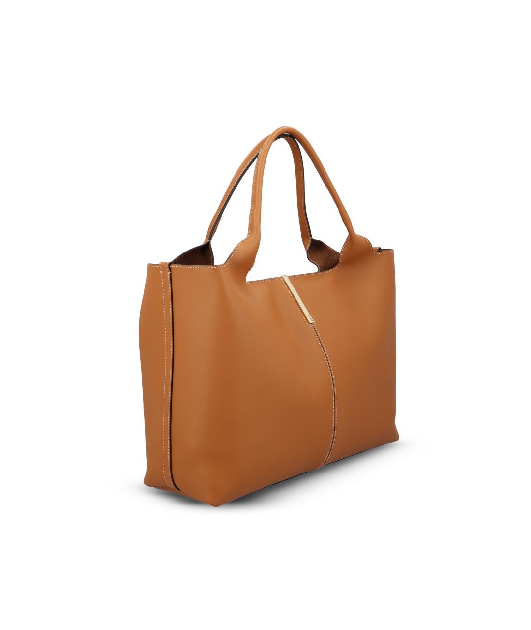 TOD'S Коричневая кожаная сумка тоут, фото 2