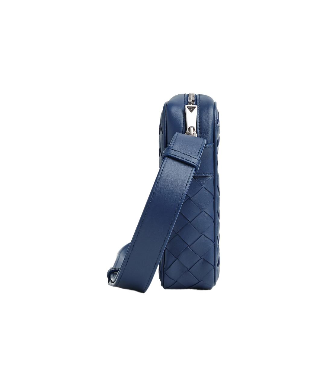 BOTTEGA VENETA Темно-синяя сумка на плечо, фото 2