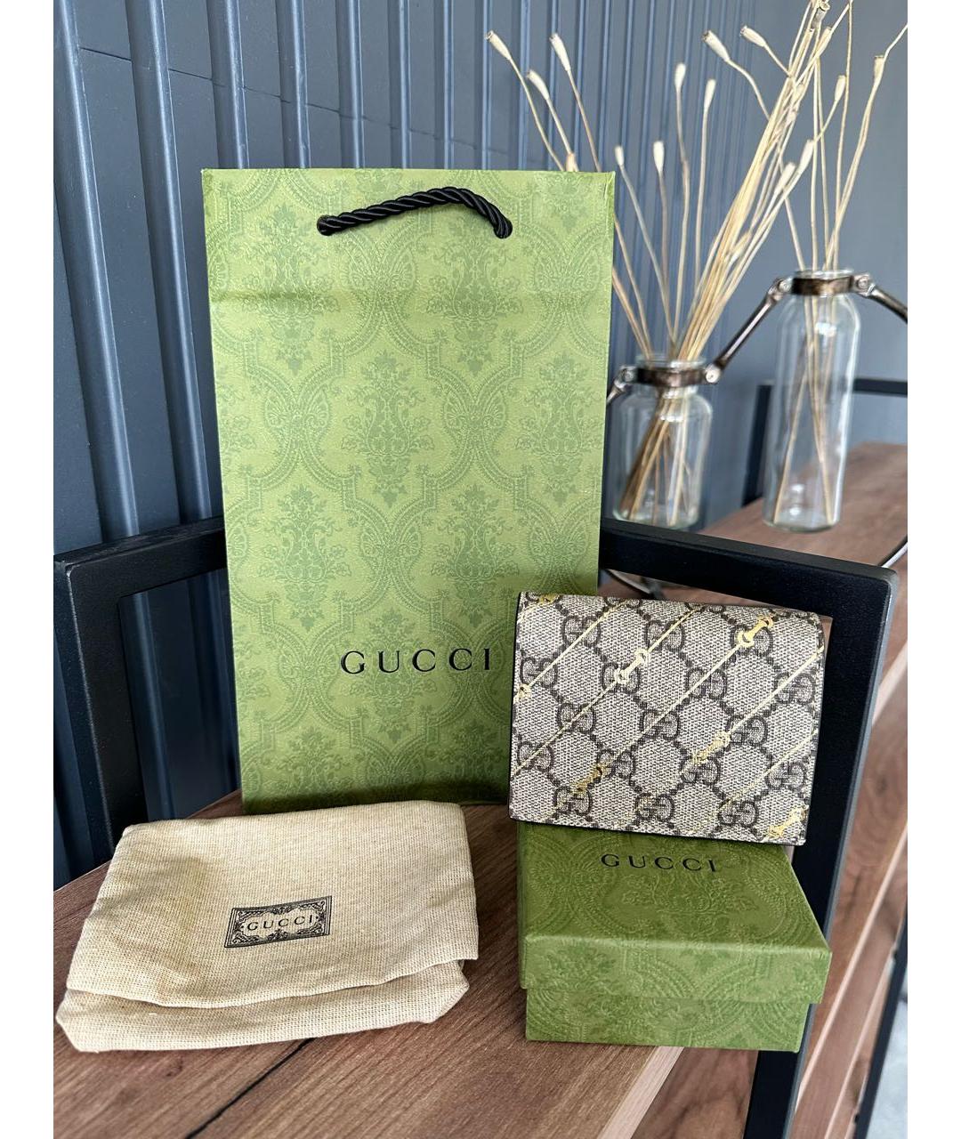 GUCCI Бежевый кошелек, фото 2