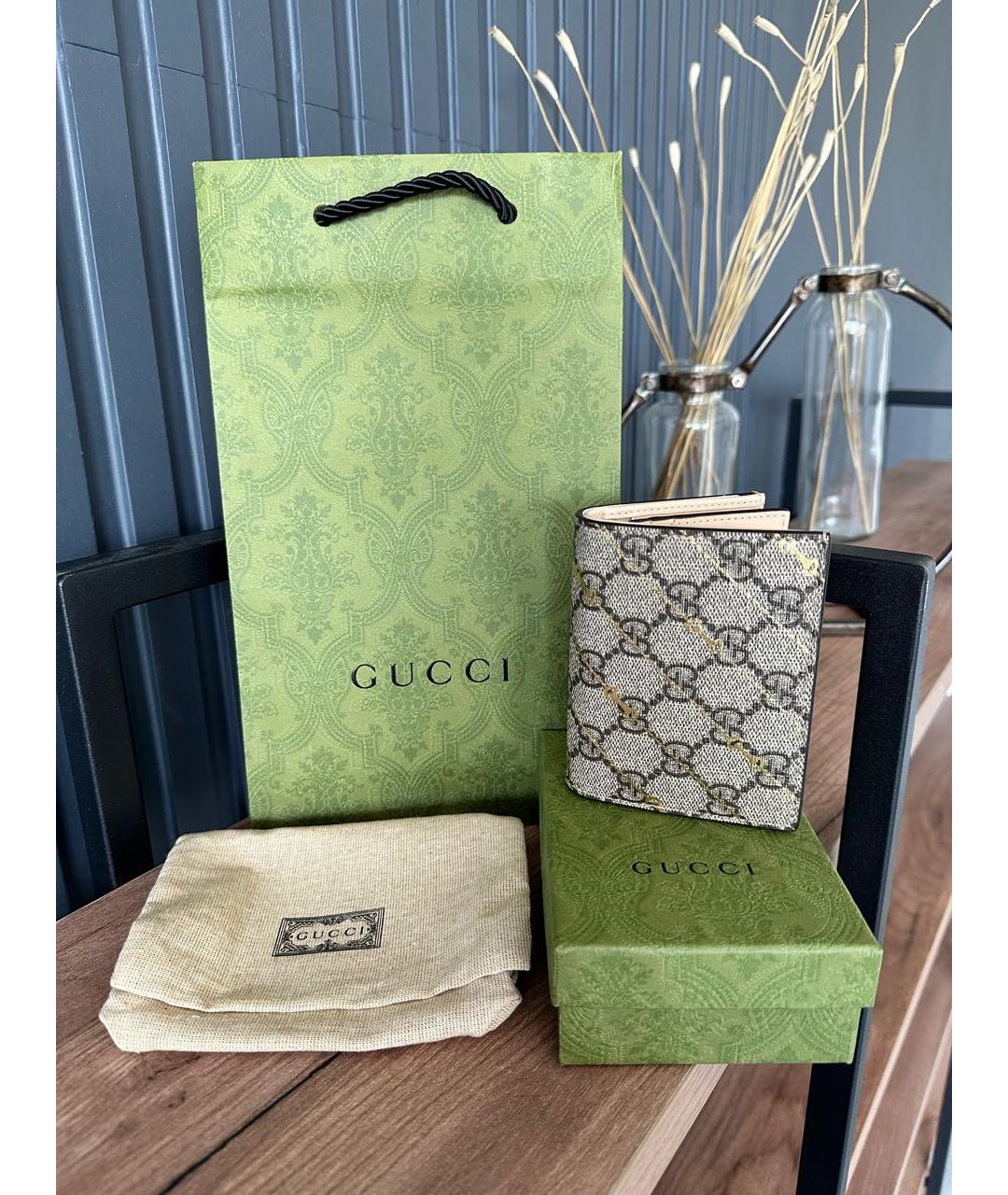 GUCCI Бежевый кошелек, фото 3