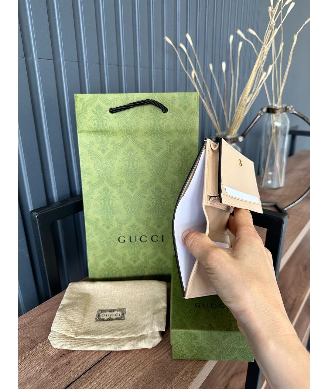 GUCCI Бежевый кошелек, фото 5