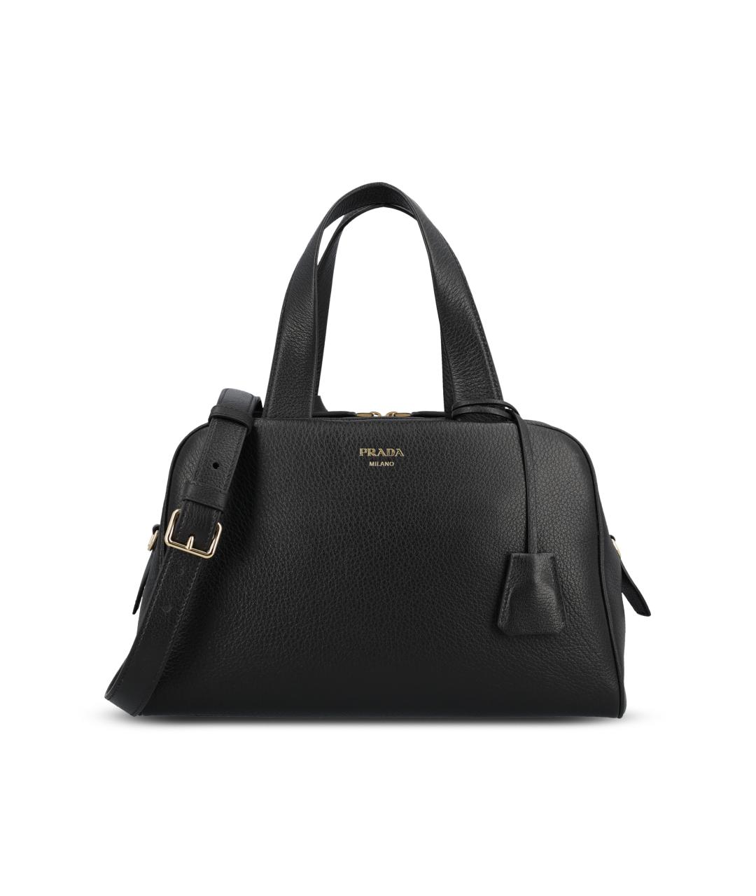 PRADA Черная кожаная сумка тоут, фото 1
