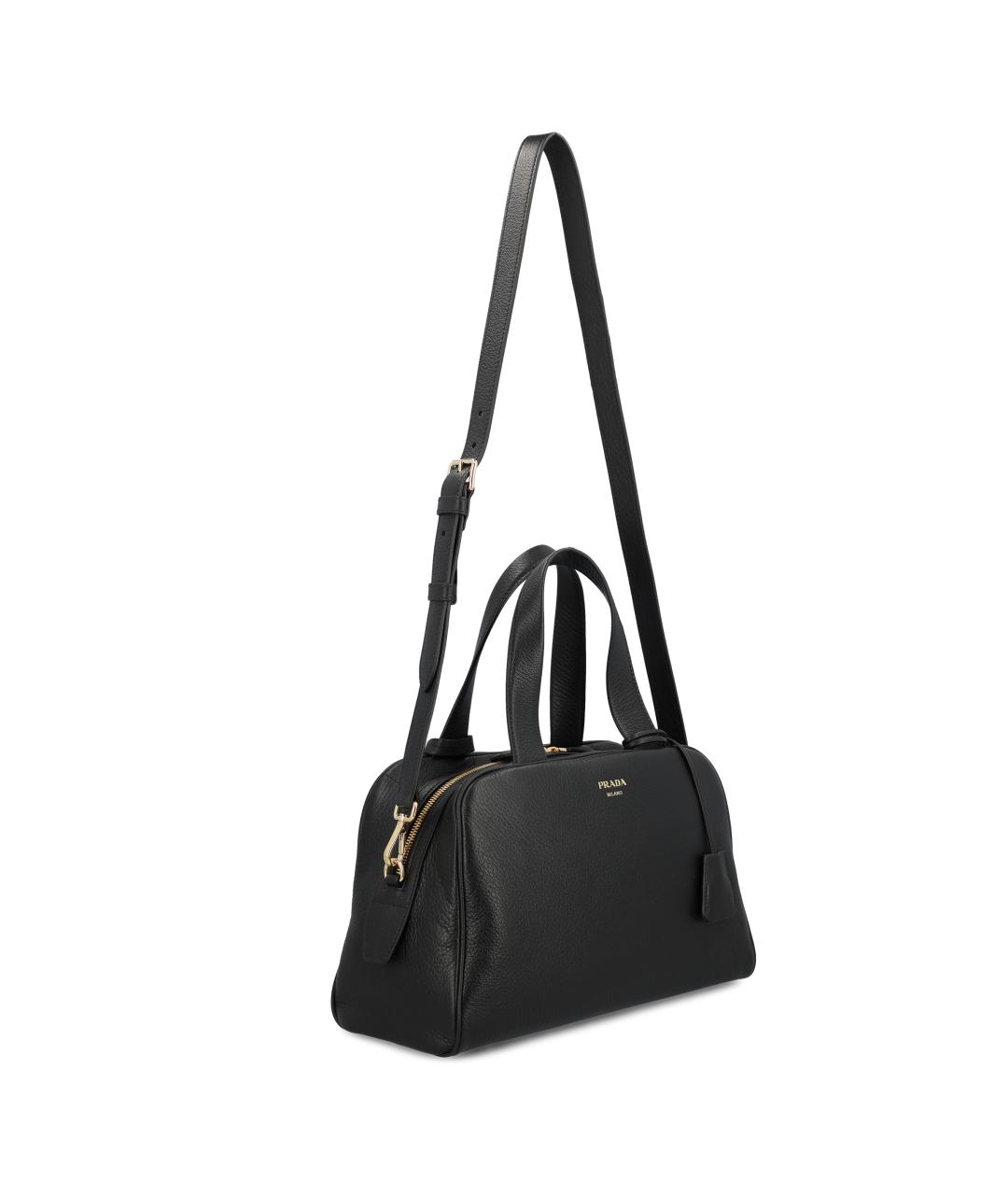 PRADA Черная кожаная сумка тоут, фото 3