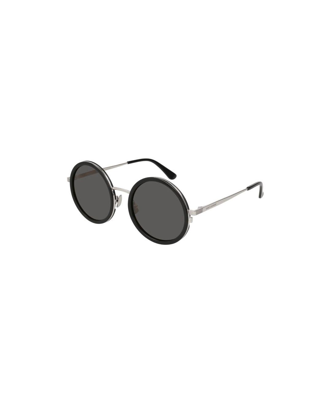 SAINT LAURENT Серебряные металлические солнцезащитные очки, фото 1