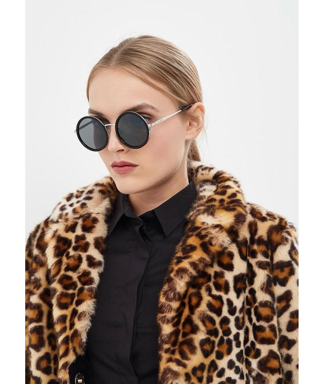 SAINT LAURENT Серебряные металлические солнцезащитные очки, фото 4