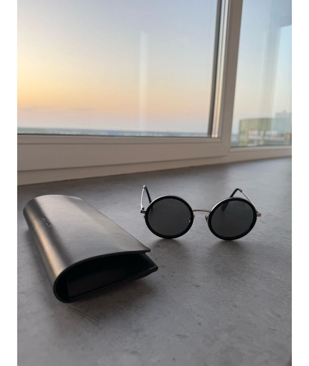 SAINT LAURENT Серебряные металлические солнцезащитные очки, фото 2