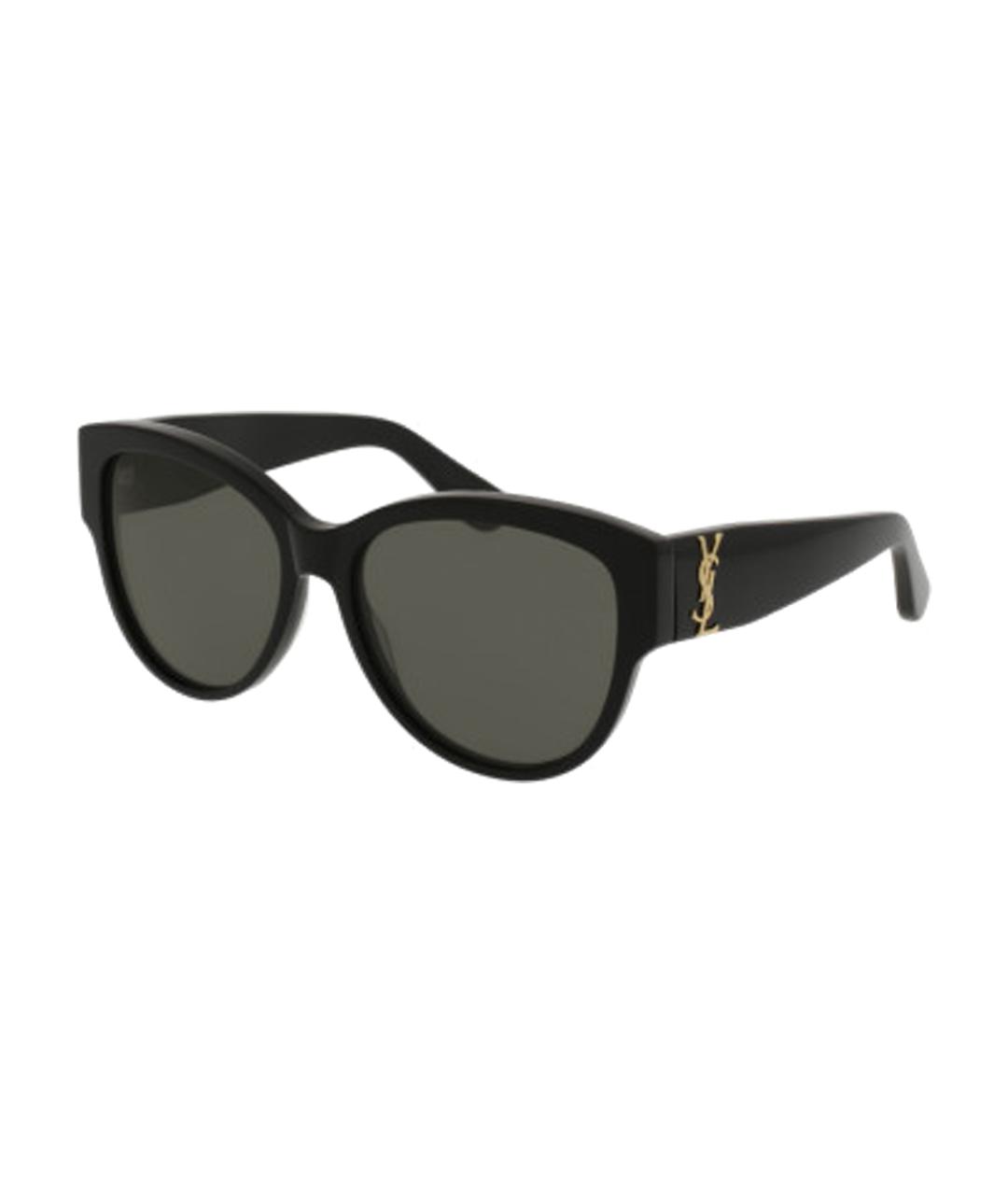 SAINT LAURENT Черные пластиковые солнцезащитные очки, фото 1