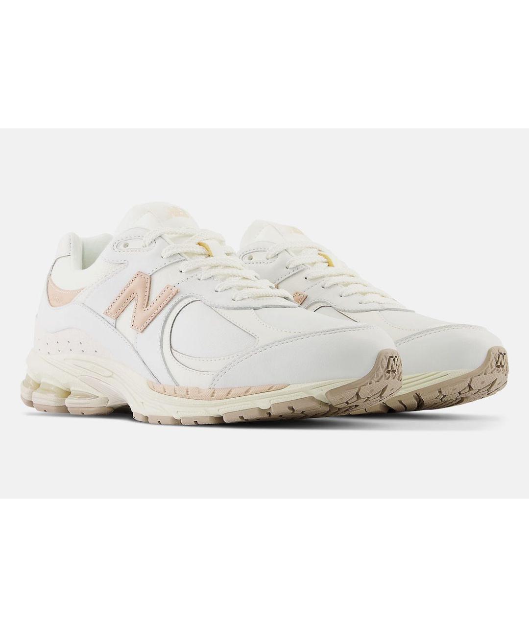 NEW BALANCE Бежевые кожаные низкие кроссовки / кеды, фото 2