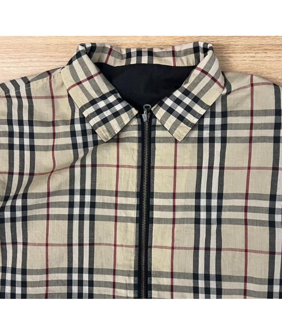 BURBERRY Бежевая хлопковая куртка, фото 4