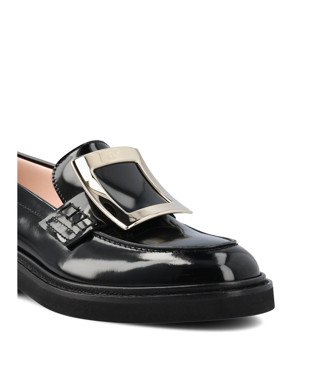 ROGER VIVIER Черные кожаные лоферы, фото 2