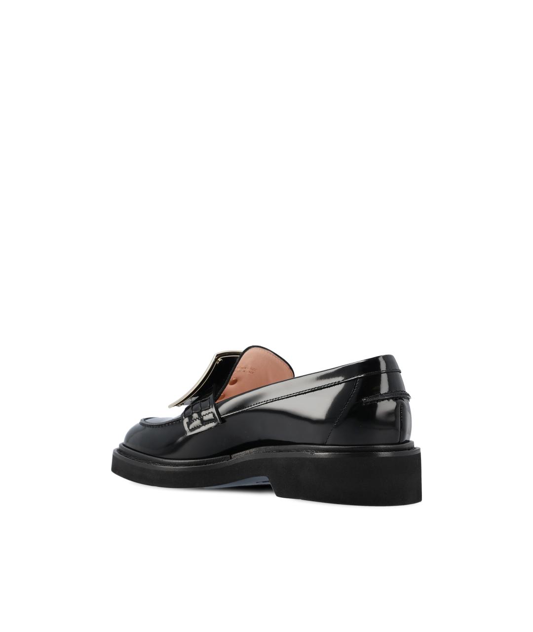ROGER VIVIER Черные кожаные лоферы, фото 4