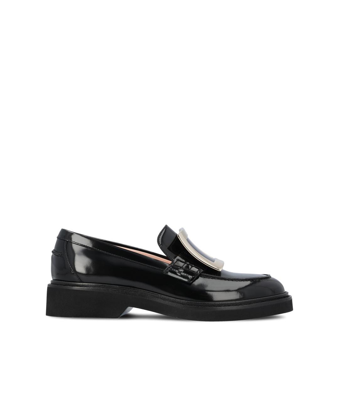 ROGER VIVIER Черные кожаные лоферы, фото 5
