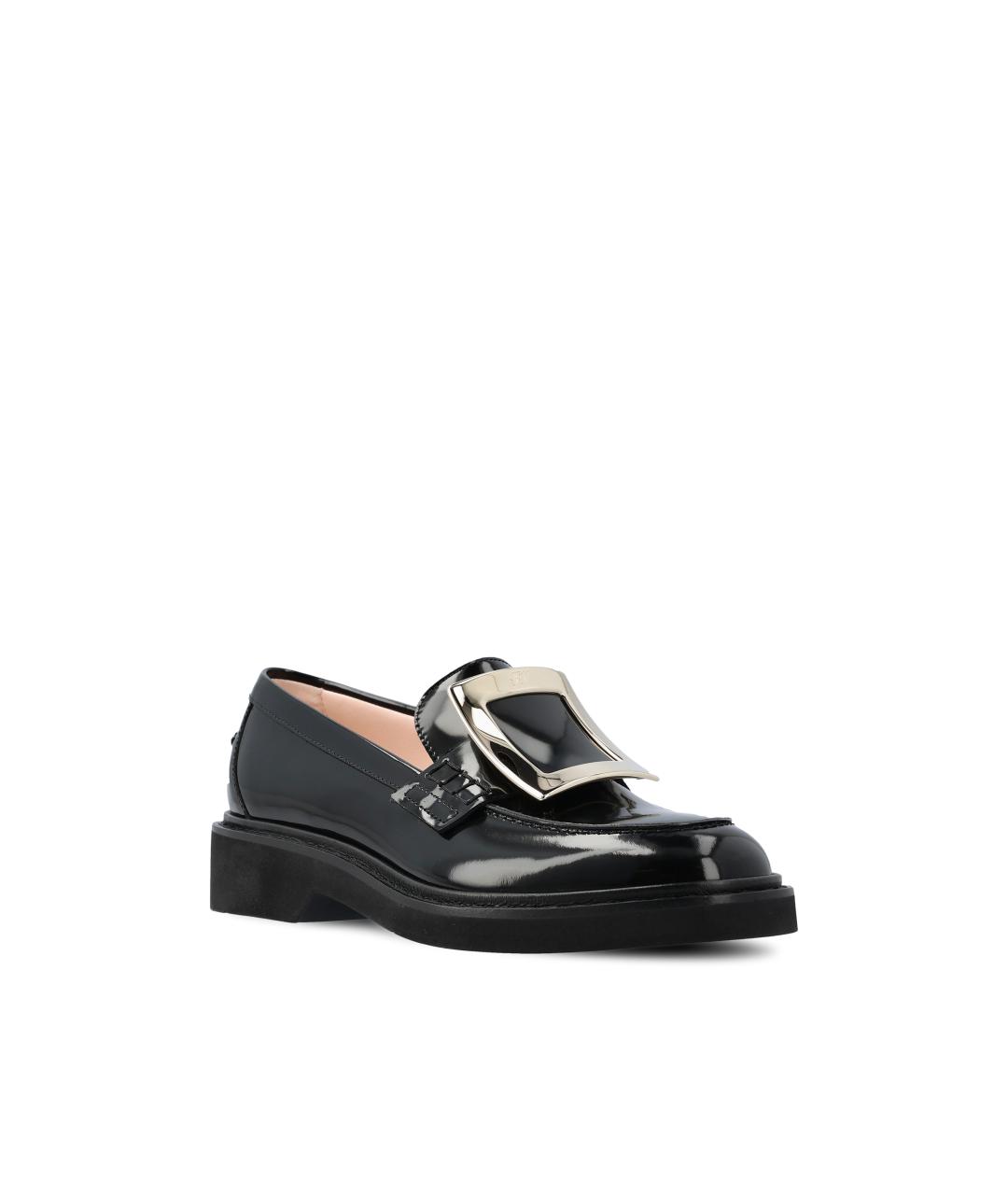 ROGER VIVIER Черные кожаные лоферы, фото 3