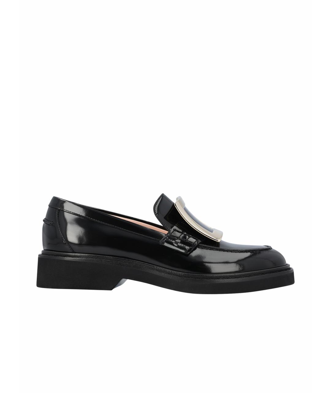 ROGER VIVIER Черные кожаные лоферы, фото 1