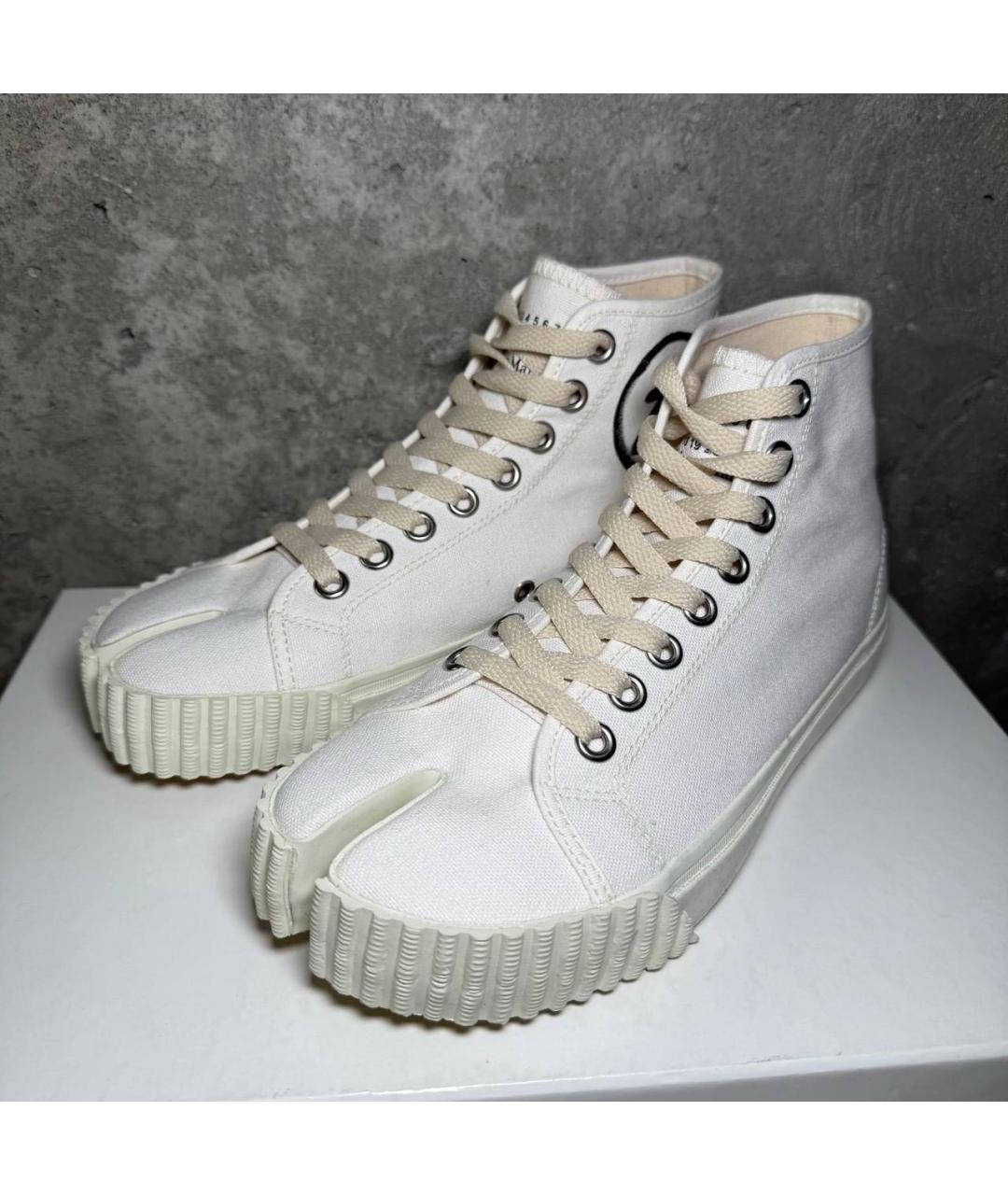 MAISON MARGIELA Белые текстильные кеды, фото 2
