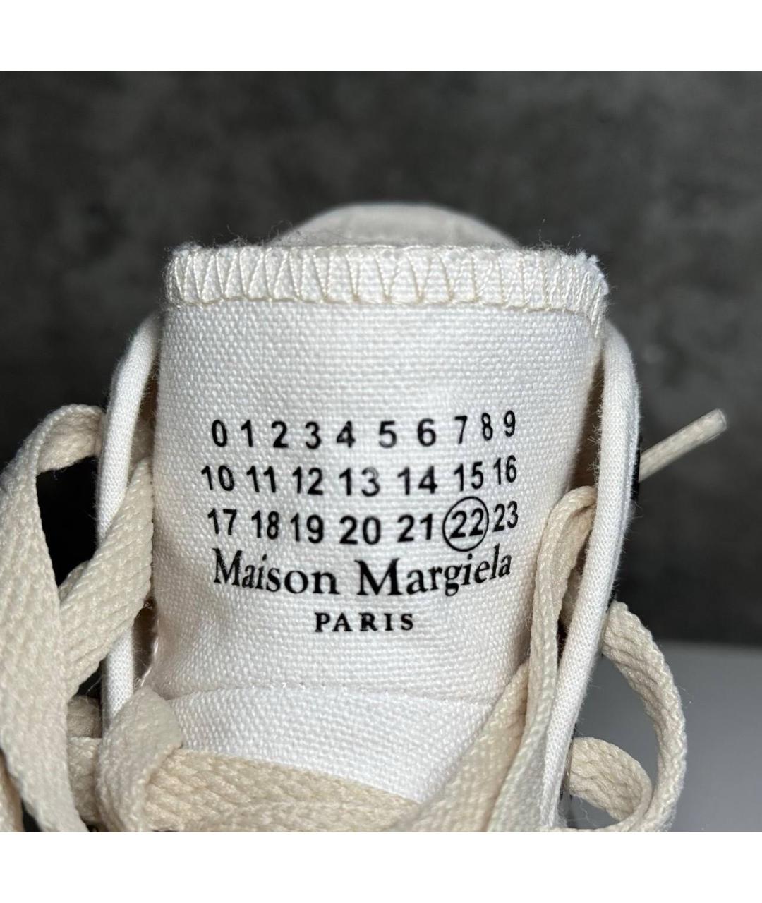 MAISON MARGIELA Белые текстильные кеды, фото 4