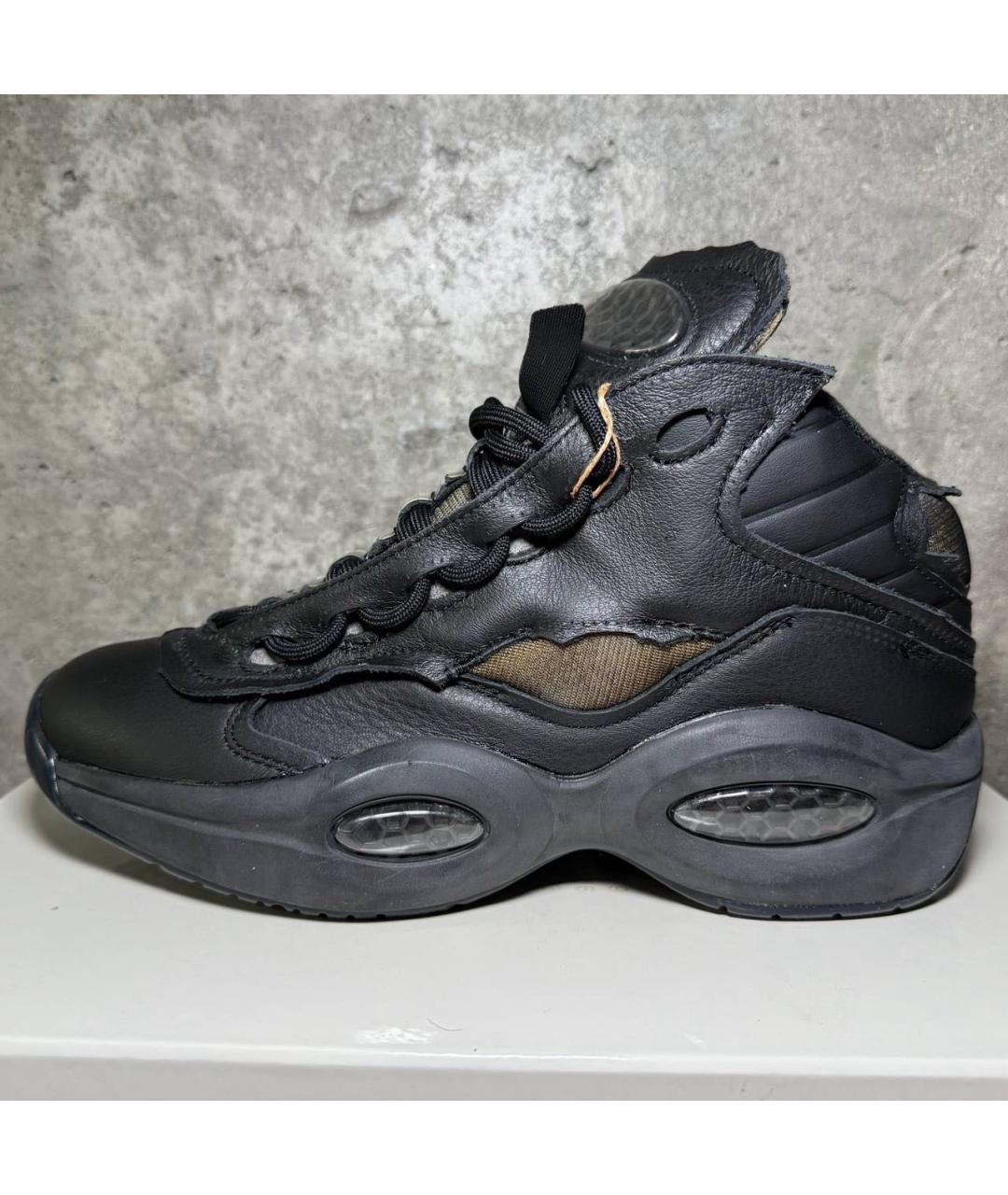 REEBOK Черные кожаные высокие кроссовки / кеды, фото 9