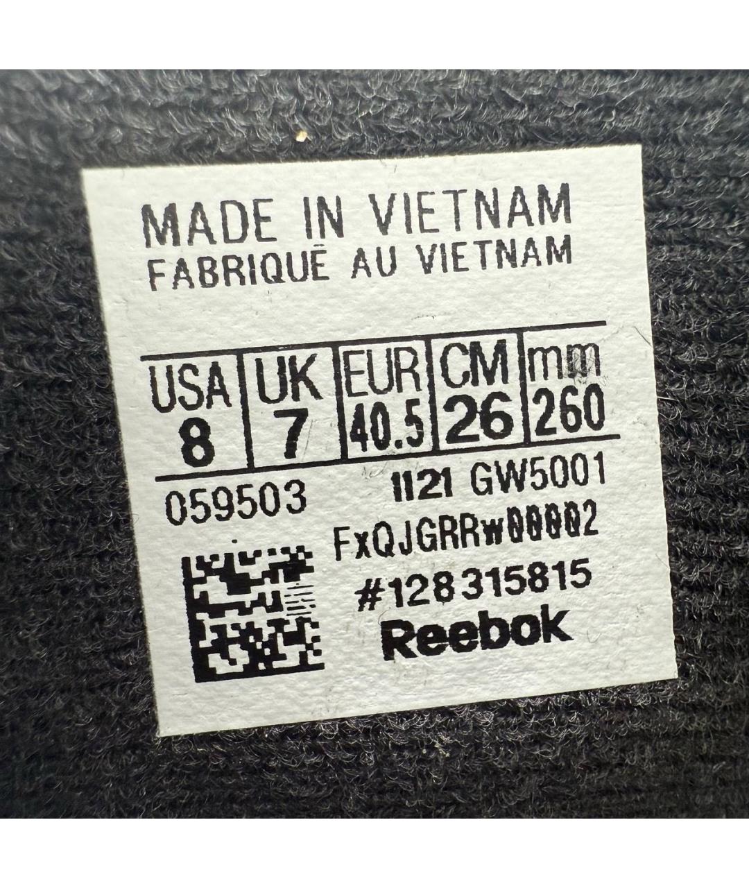 REEBOK Черные кожаные высокие кроссовки / кеды, фото 7