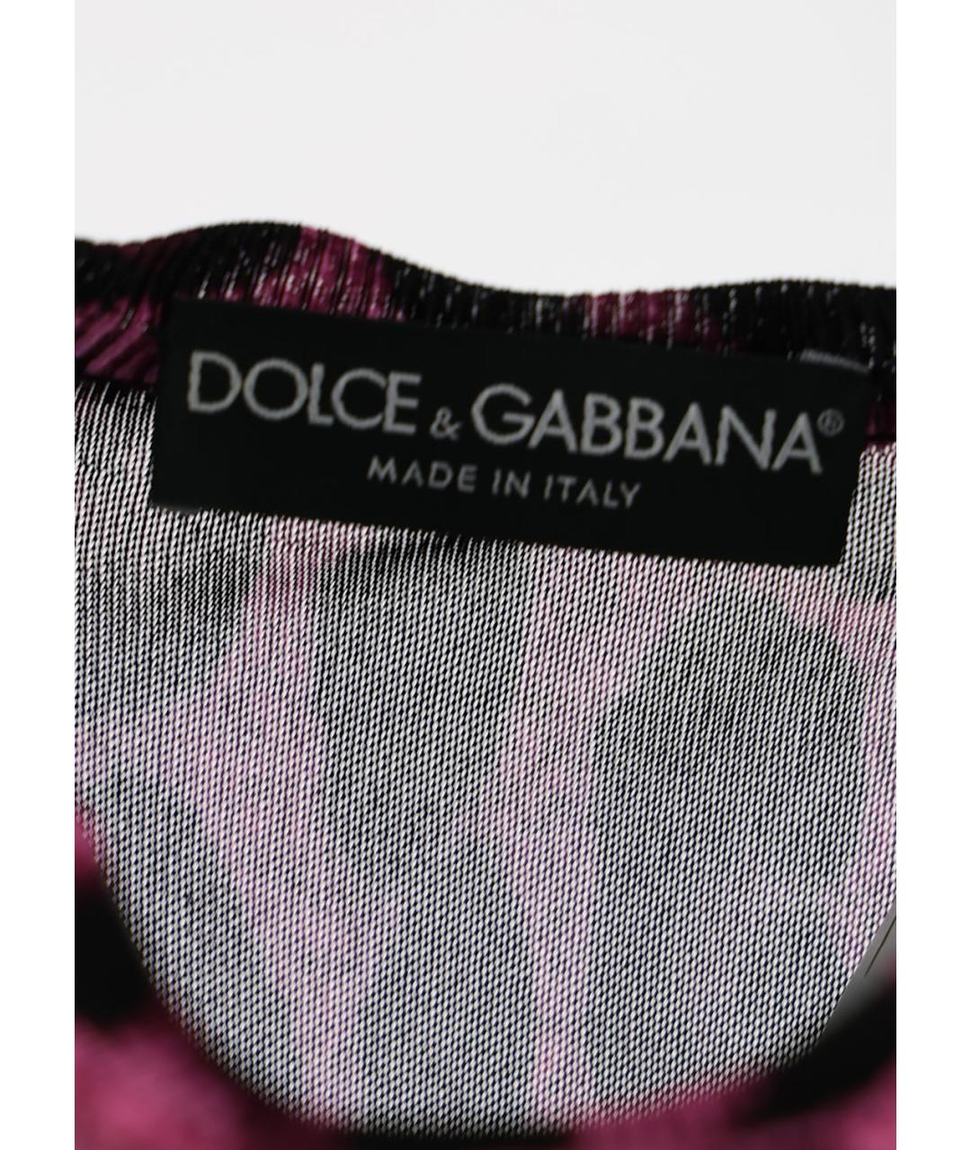 DOLCE&GABBANA Фиолетовая вискозная майка, фото 2