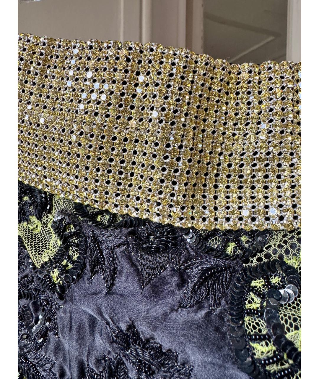 DOLCE&GABBANA Черная шелковая юбка мини, фото 6