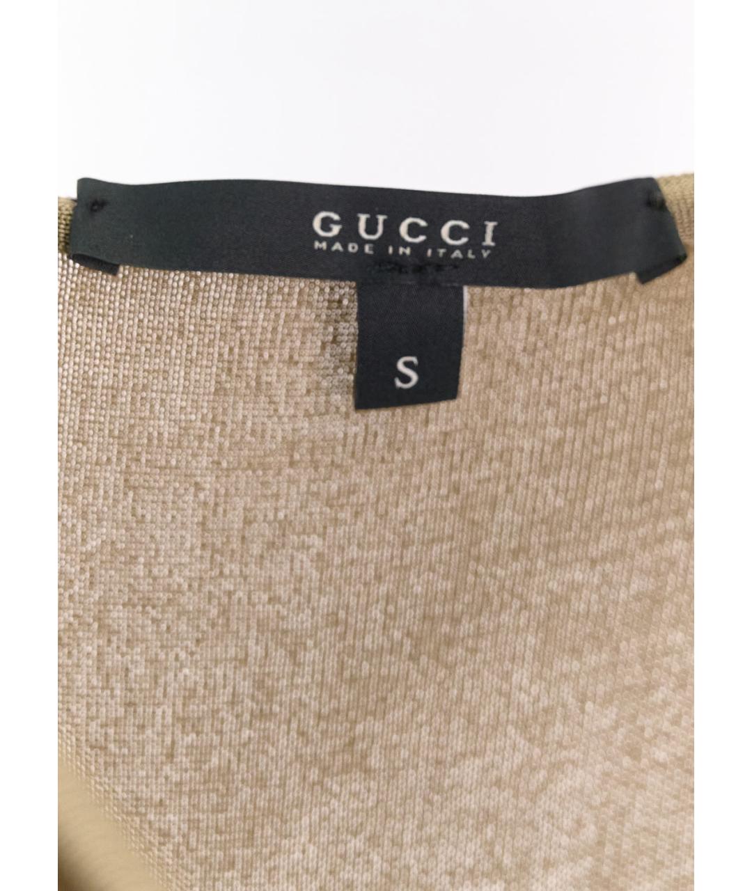 GUCCI Бежевая вискозная майка, фото 3