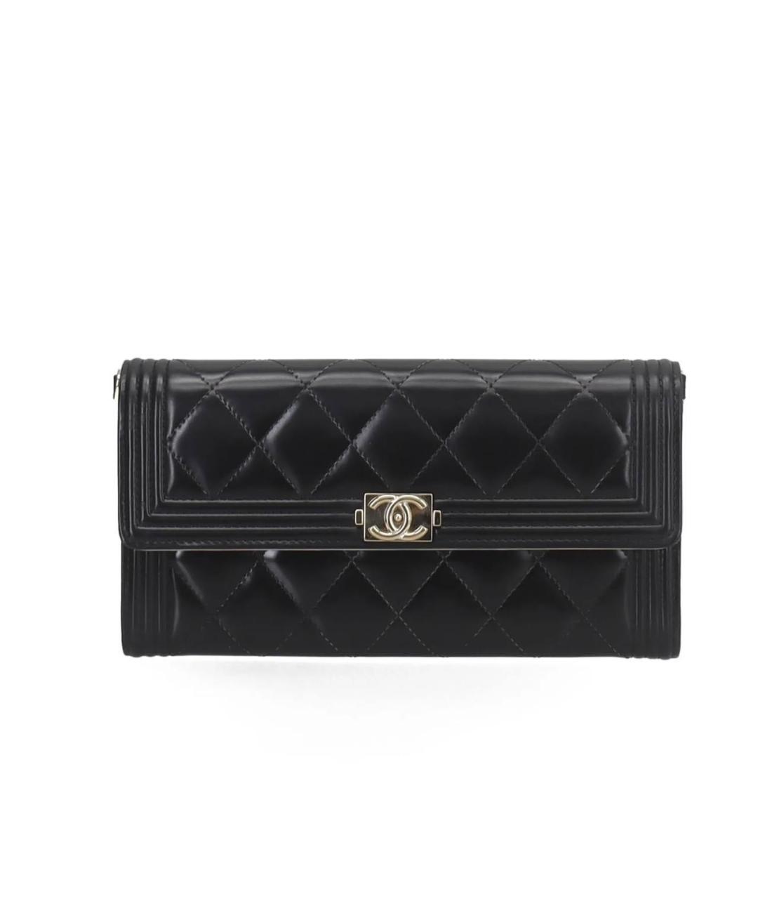 CHANEL Черная кожаная сумка через плечо, фото 4