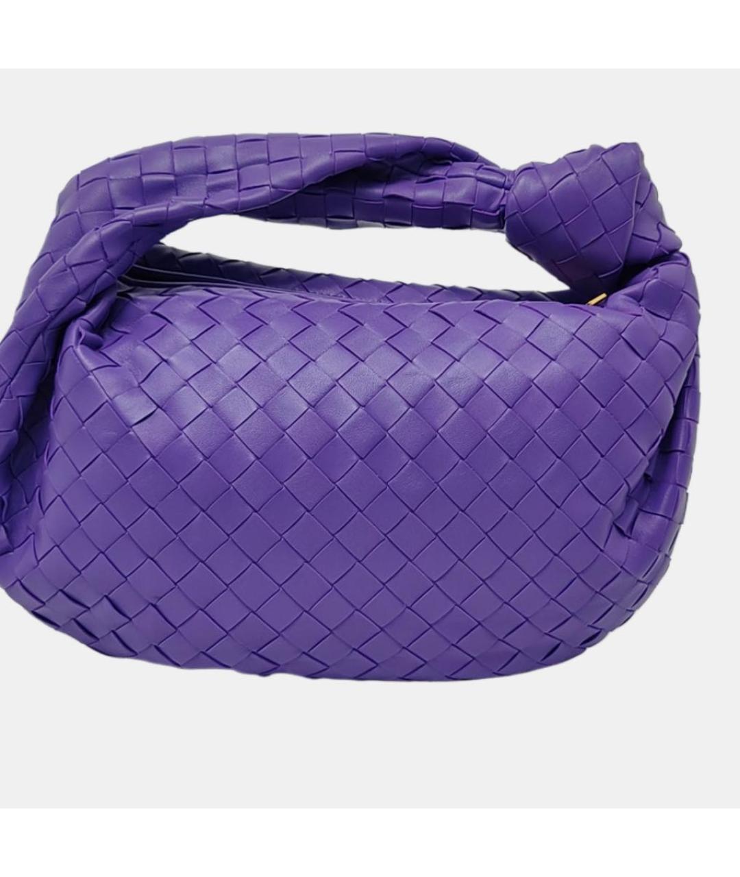 BOTTEGA VENETA Фиолетовая кожаная сумка с короткими ручками, фото 4