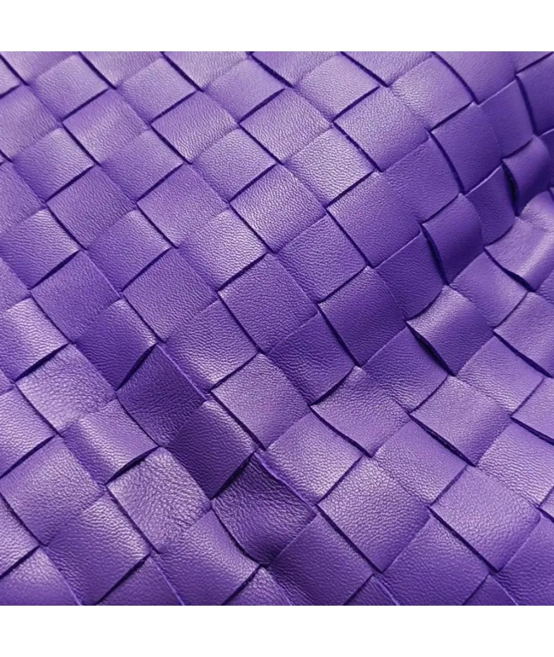 BOTTEGA VENETA Фиолетовая кожаная сумка с короткими ручками, фото 7