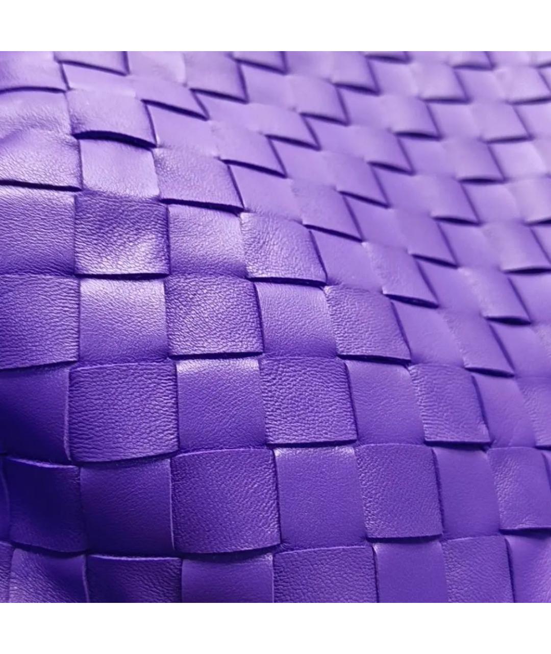 BOTTEGA VENETA Фиолетовая кожаная сумка с короткими ручками, фото 8