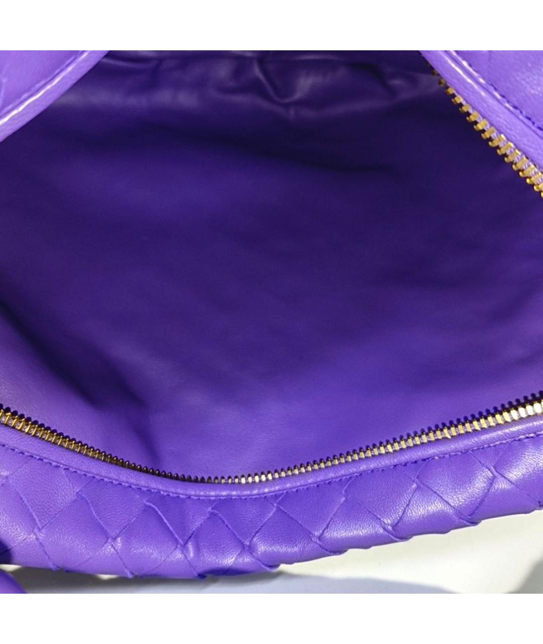 BOTTEGA VENETA Фиолетовая кожаная сумка с короткими ручками, фото 6