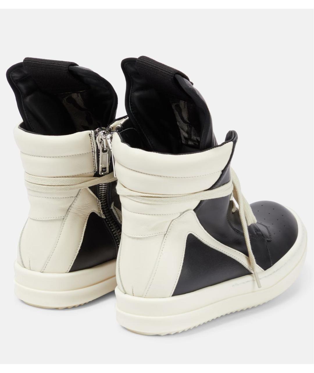 RICK OWENS Черные кожаные кеды, фото 3