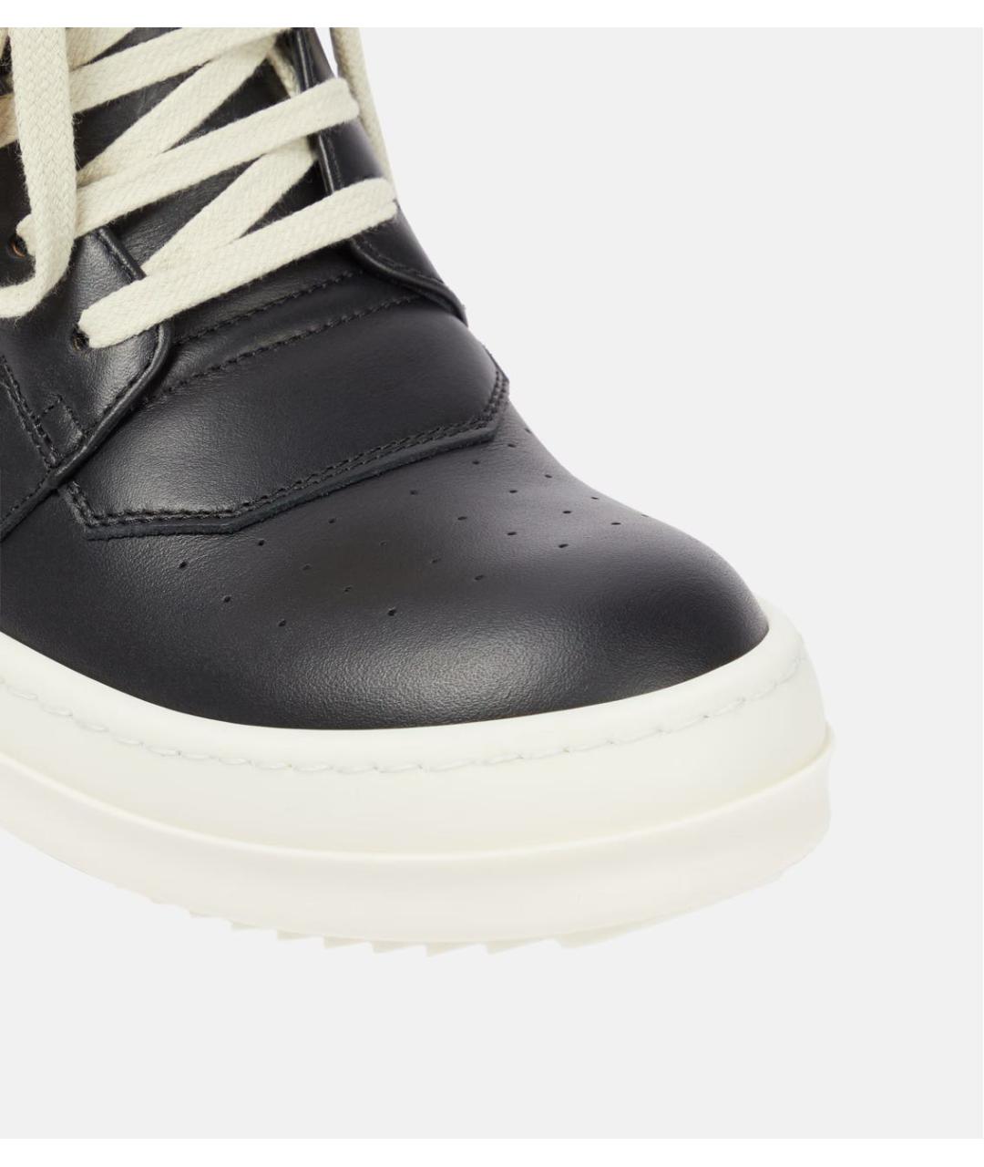RICK OWENS Черные кожаные кеды, фото 5