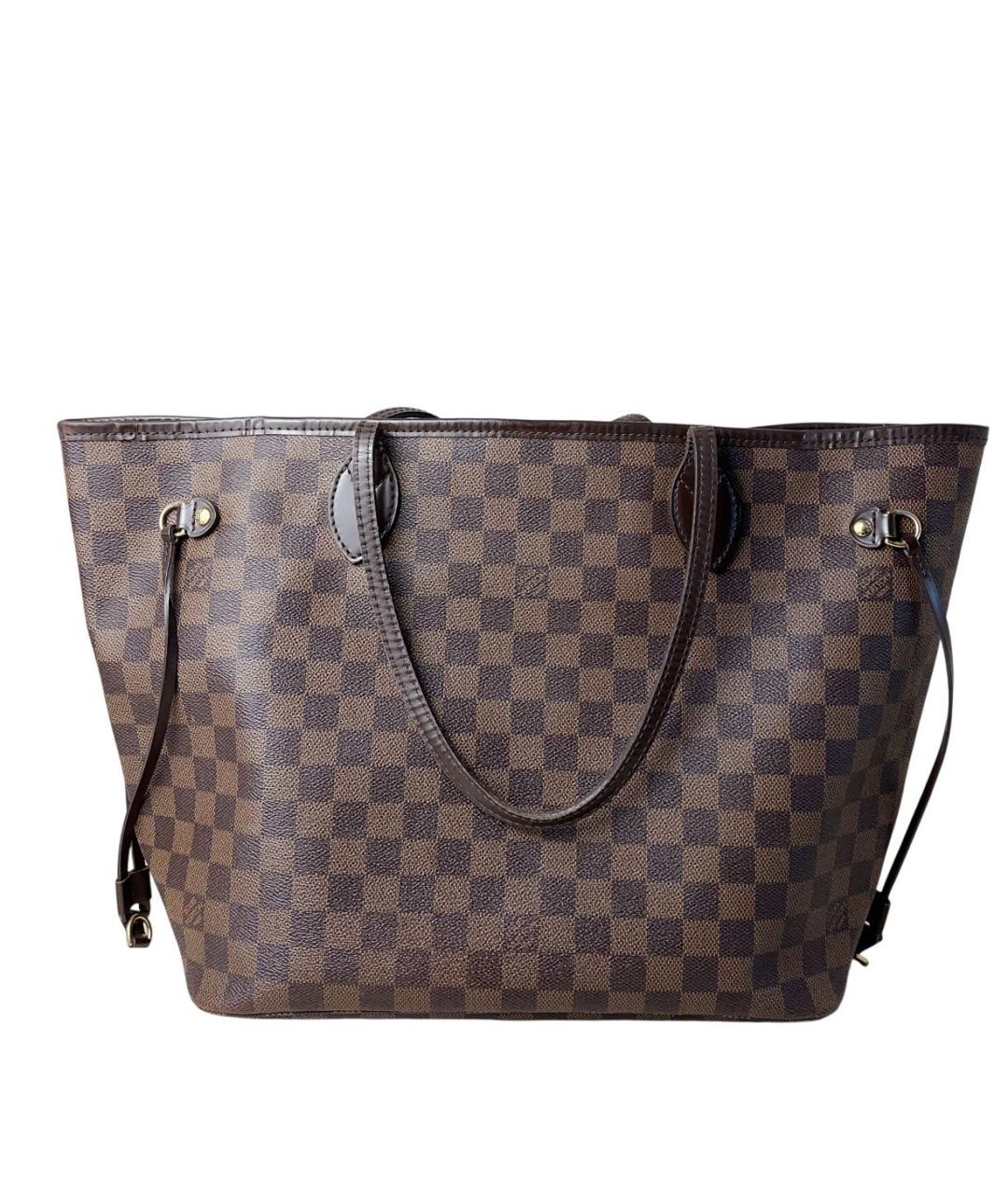 LOUIS VUITTON Коричневая кожаная сумка тоут, фото 1