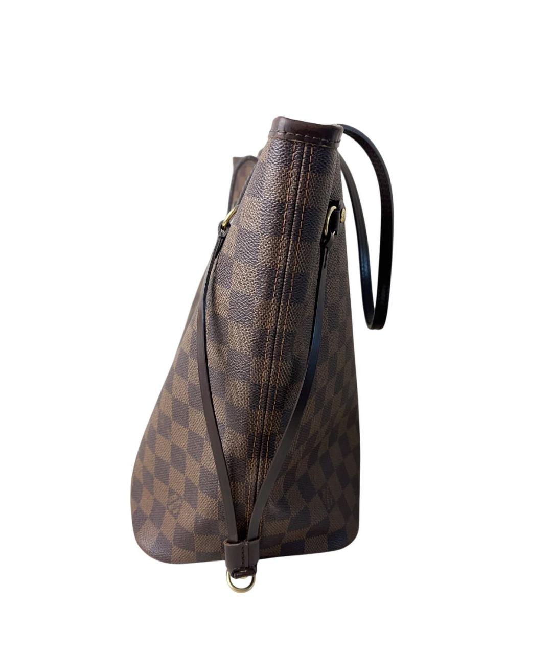 LOUIS VUITTON Коричневая кожаная сумка тоут, фото 3