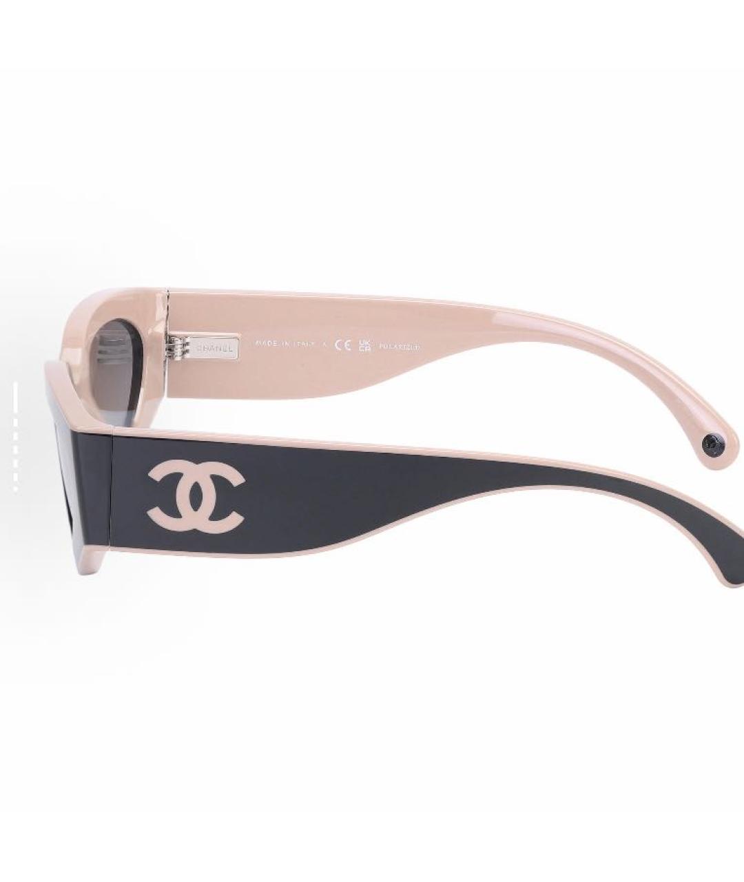 CHANEL Черные пластиковые солнцезащитные очки, фото 3