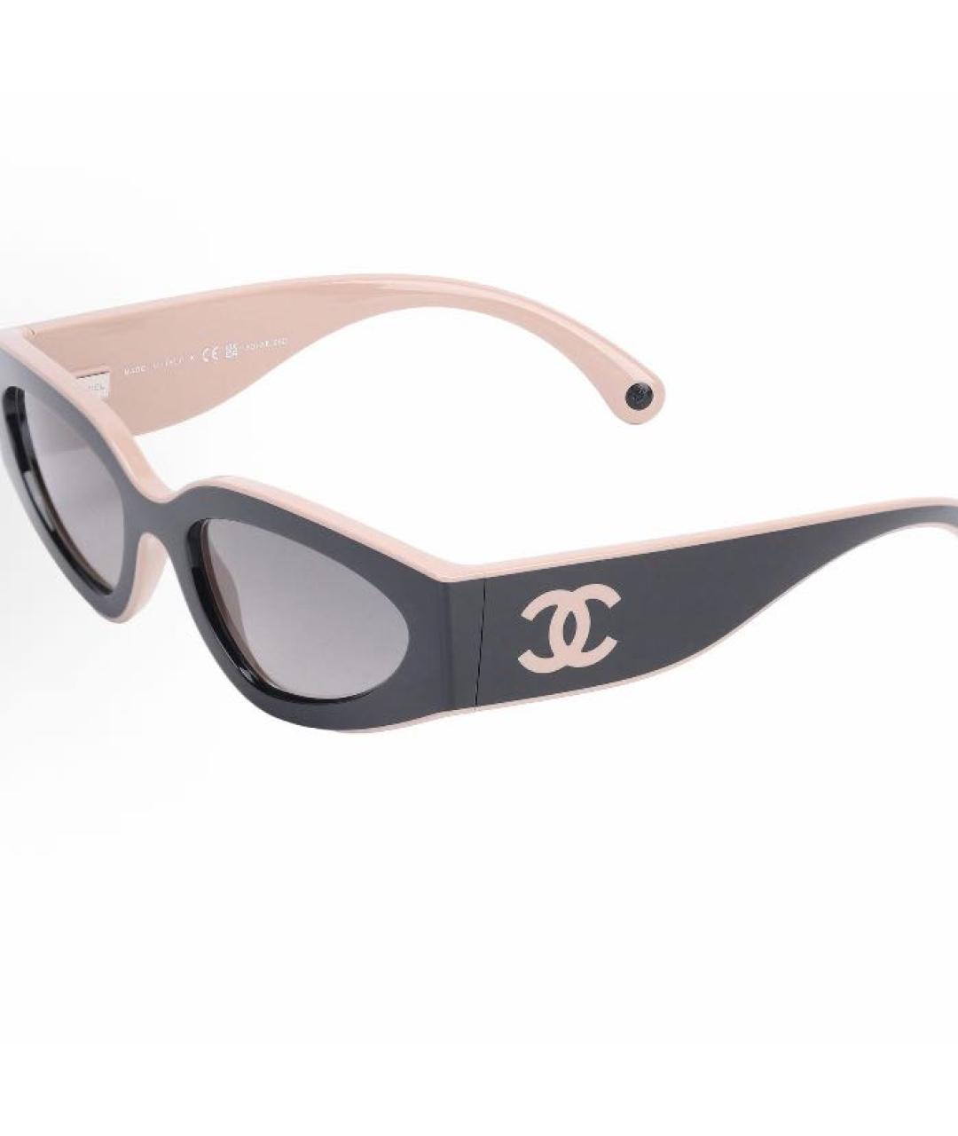 CHANEL Черные пластиковые солнцезащитные очки, фото 2